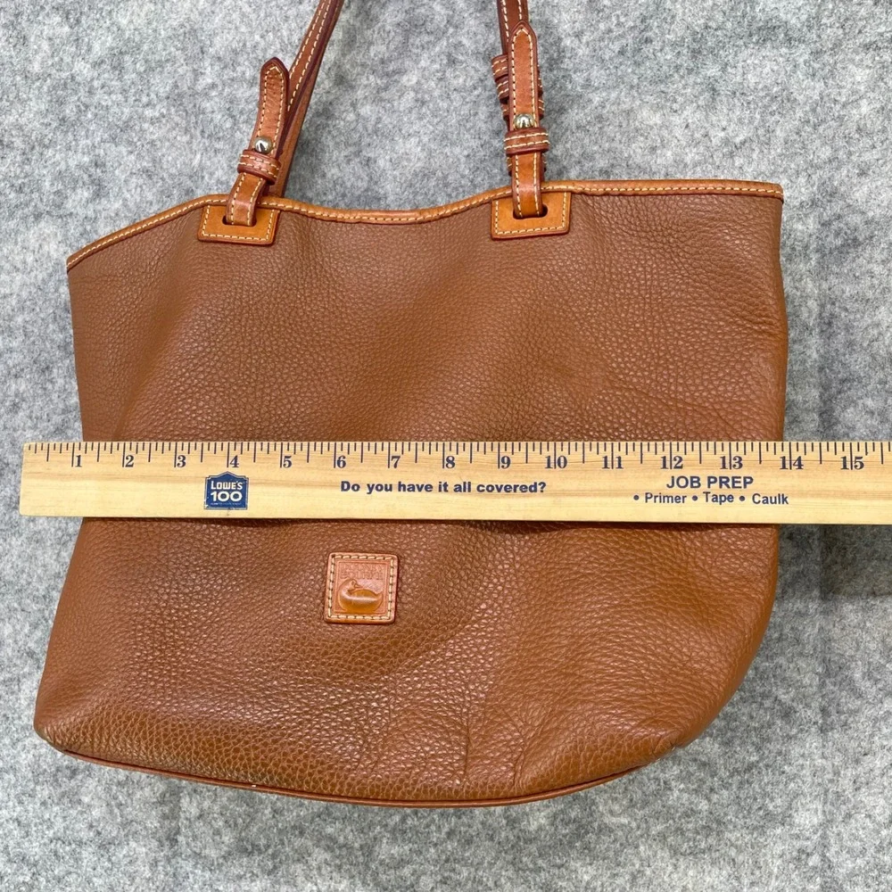 Dooney & Bourke Flynn Tote Bag Women Medium Brown Pebbled Leather Shoulder Purse